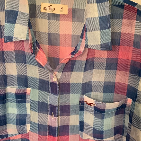 Sheer plaid blouse - Picture 2 of 3